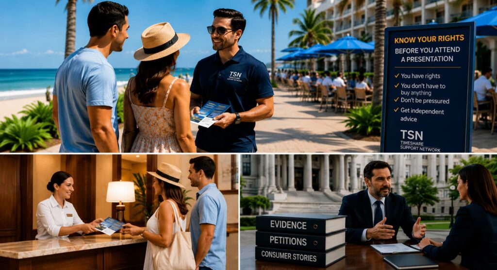Timeshare Support Network consumer protection campaign promoting awareness, transparency and support for timeshare owners